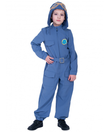 Детский костюм Лётчик (без оружия): комбинезон, шлем, пояс (Россия)