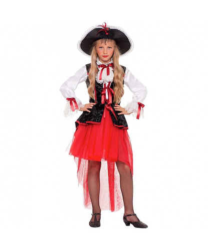 Костюм пиратки-покорительницы морей: рубашка, жилетка, юбка, шляпа (Италия)