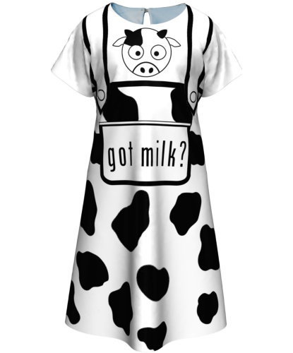 Черно-белое платье коровы: платье (Россия)