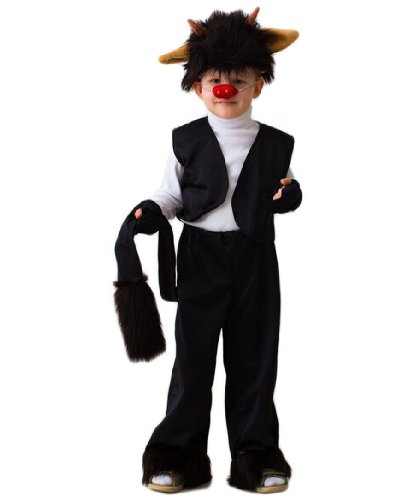 Карнавальный костюм Чертенка: Шапка, жилет, штаны с хвостом, перчатки, нос на резинке (Россия)