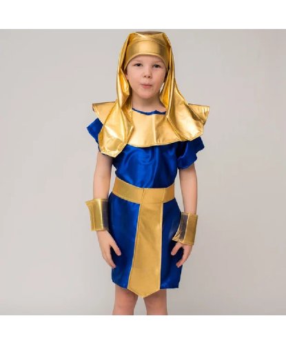 Карнавальный костюм Фараона: Шапка безрукавка, пояс, манжеты, воротник (Россия)