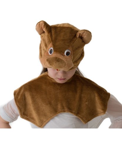 Карнавальный костюм Медвежонка: шапка, накидка на липучке (Россия)
