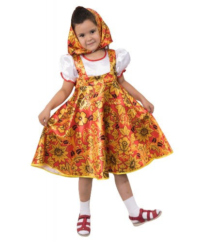 Карнавальный костюм Матрешки: Платье, косынка (Россия)