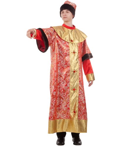 Карнавальный костюм Царя: Туника с воротником, шапка (Россия)