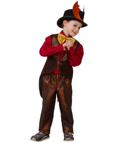 Детский костюм Жука: головной убор, галстук-бабочка, жилет, брюки (Россия)