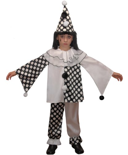 Карнавальный костюм Пьеро из сказки: головной убор, сорочка, брюки (Россия)