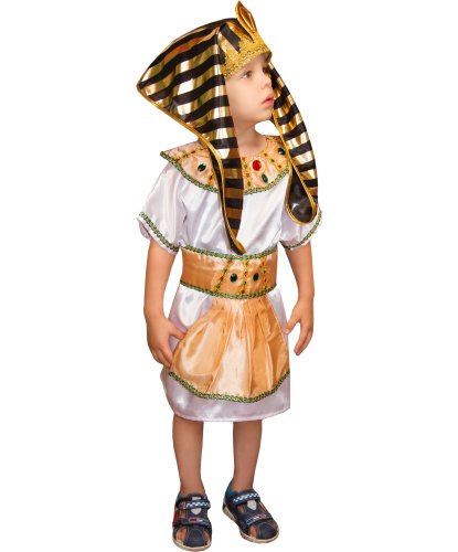Детский карнавальный костюм Фараон: головной убор, платье (Россия)