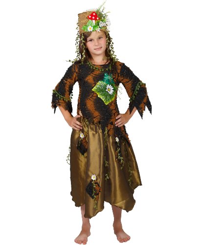 Детский костюм лесной кикиморы: головной убор, кофточка, юбка (Россия)