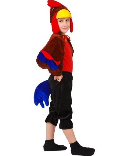 Детский карнавальный костюм Петушка: головной убор, крылья, штанишки (Россия)