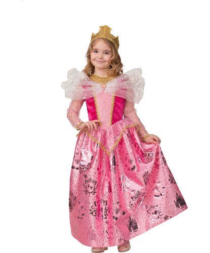 Костюм Принцесса Аврора для девочки: Платье, ожерелье, брошь, корона, (Россия)