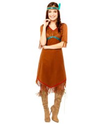 Взрослый костюм коренной американки