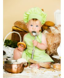 Детский костюм Поваренок (салатовый) для малыша
