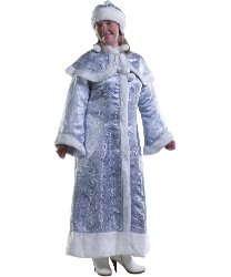 Карнавальный костюм взрослый "Снегурочка" парча