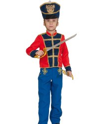 Детский костюм Гусар с саблей (брюки синие)