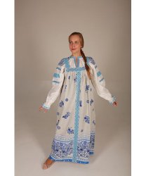 Сарафан и блуза "Гжель Свиристели"