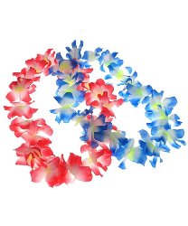 Гавайское цветочное ожерелье (красное)