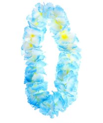 Гавайское ожерелье "Лепесточки" (голубое)