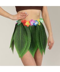 Гавайская юбка "Зеленые листики"