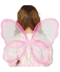 Крылья бабочки (бело-розовые)
