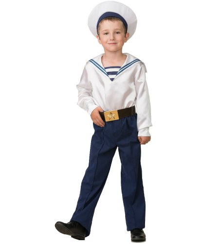 Костюм Матрос парадный для мальчика: матроска, брюки, фуражка, рмень (Россия)