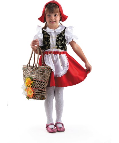 Костюм Красная шапочка для девочки: Платье с подьюбником из фатина, шапочка (Россия)