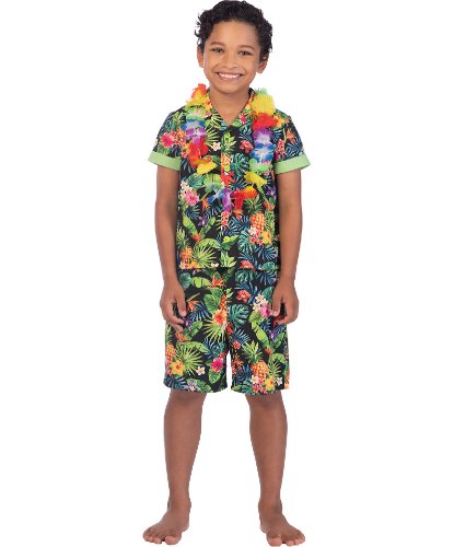 Детский костюм Гаваец: рубашка, шорты, цветочное ожерелье (Германия)