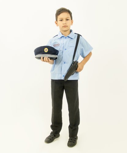 Детский костюм Полицейского: рубашка, фуражка, кобура (Россия)