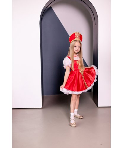 Детский карнавальный костюм Забава: платье, кокошник (Россия)