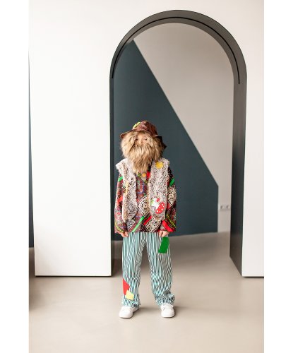 Детский карнавальный костюм Леший: рубашка с жилетом,брюки,шляпа и борода (Россия)
