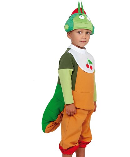 Детский карнавальный костюм Пупсень (Лунтик): Маска-шапочка, рубашка, бриджи (Россия)