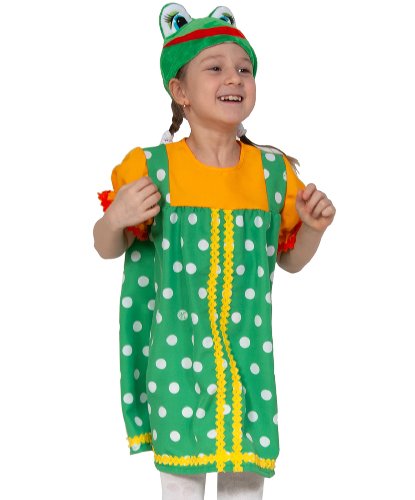 Детский костюм Лягушка-Квакушка: маска-шапочка, платье -сарафан (Россия)