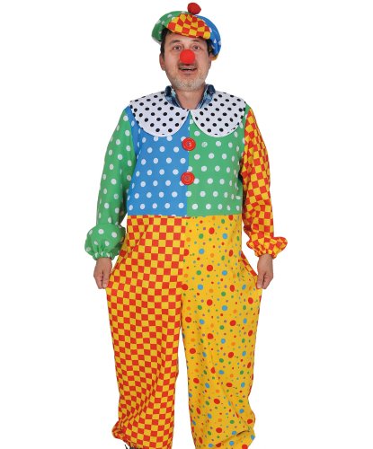 Карнавальный костюм Клоун Филя: Комбинезон, кепка (Россия)