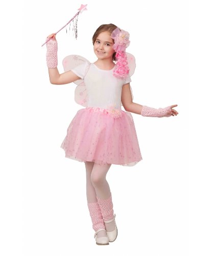 Набор для девочки Принцесса (розовый): юбка, крылья, гетры, бантик, палочка (Россия)