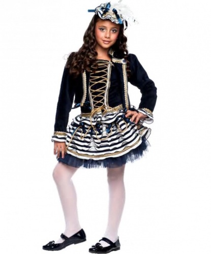 Детский костюм Морячка: головной убор, жакет, корсет, юбка (Италия)
