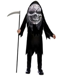 Детский костюм с большой маской "Темный жнец"