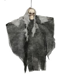 Подвесная кукла "Скелет в серых лохмотьях", 30 см