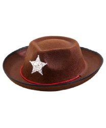 Детская шляпа шерифа, коричневая 