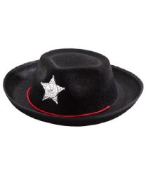 Детская шляпа шерифа, черная