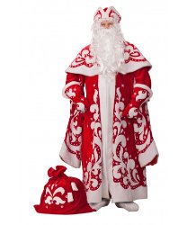 Карнавальный костюм для взрослых "Дед Мороз Премиум" 