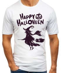 Мужская футболка с принтом Happy Halloween