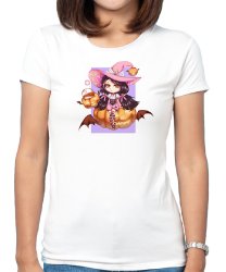 Женская футболка с принтом Little Witch