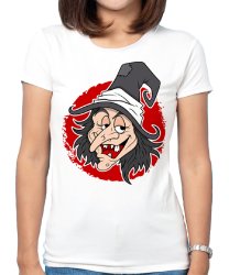 Женская футболка с принтом Ведьма в шляпе