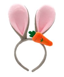Серые уши зайца с морковкой 