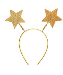 Карнавальный ободок «Звёзды», золотой