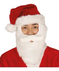 Колпак Санта Клауса с бородой