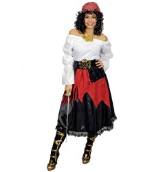 Пиратская юбка с ремнем