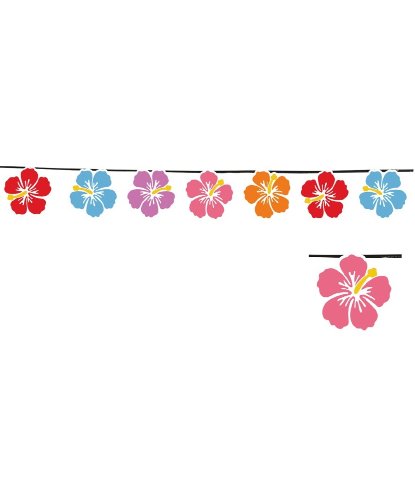 Бумажная гирлянда Цветы (3 м)