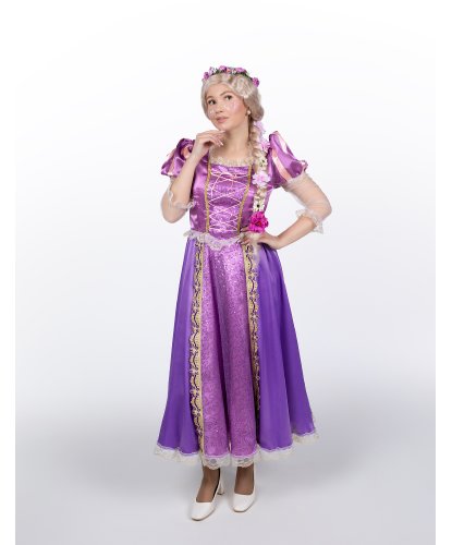 Взрослый костюм Сбежавшей принцессы: Платье, подъюбник (Россия)
