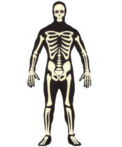 Взрослый костюм Скелет (светится в темноте): комбинезон, маска (Испания)