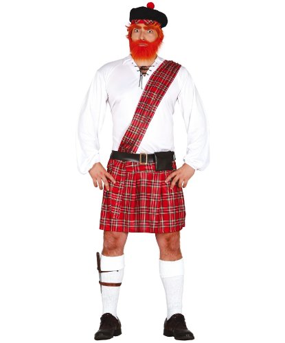 Карнавальный костюм Шотландец: рубашка, юбка, пояс, головной убор (Испания)